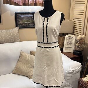 41 Hawthorn Ivory Dress with Black Accents